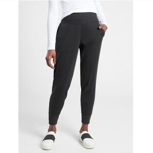 Athleta Venice Velvet Stripe Jogger Black